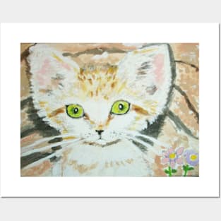 Sandcat  kitten art Posters and Art